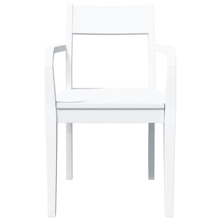 Chaises à manger 2 pcs blanc bois massif caoutchouc