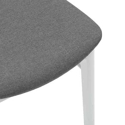 Chaises à manger coussins 2 pcs blanc bois massif caoutchouc