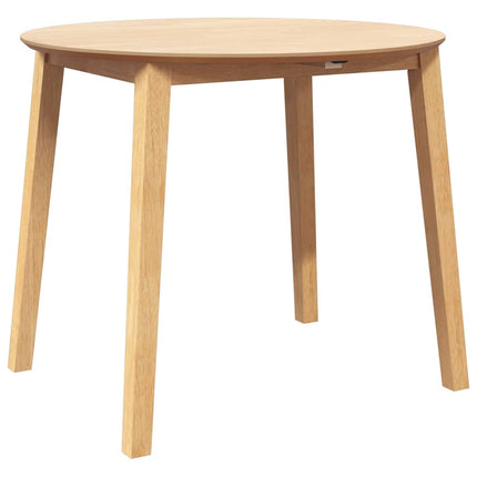 Table à manger naturel bois massif et caoutchouc