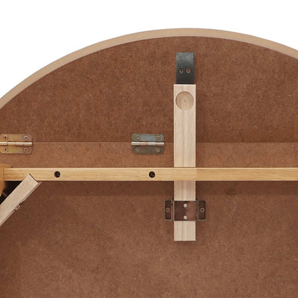 Table à manger naturel bois massif et caoutchouc