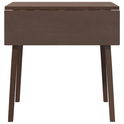 Table à manger marron bois massif et caoutchouc