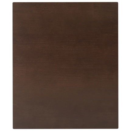 Table à manger marron bois massif et caoutchouc