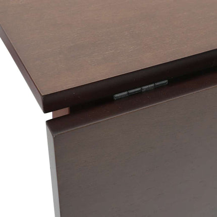 Table à manger marron bois massif et caoutchouc