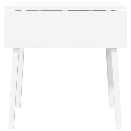 Table à manger blanc bois massif et caoutchouc