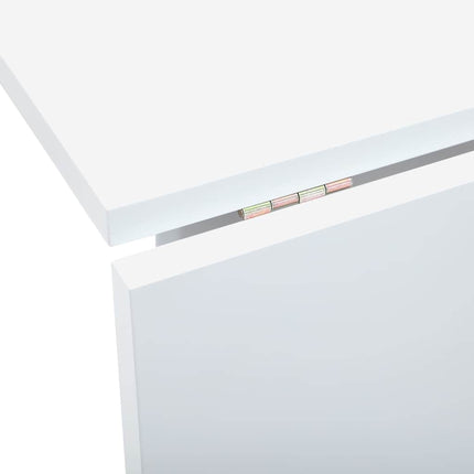 Table à manger blanc bois massif et caoutchouc