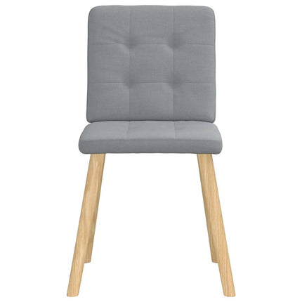 Chaises à manger lot de 4 gris clair tissu