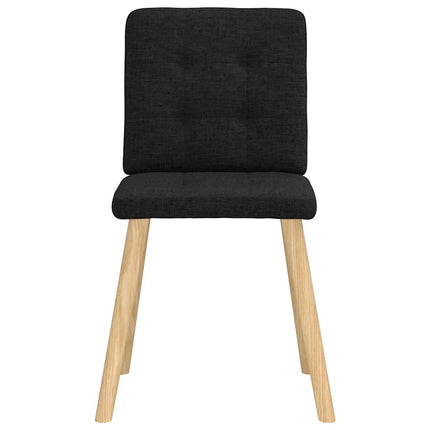 Chaises à manger lot de 4 noir tissu