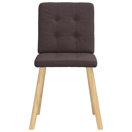 Chaises à manger lot de 4 marron foncé tissu