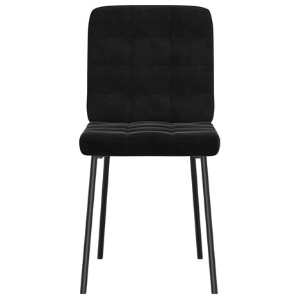 Chaises à manger lot de 4 Noir Velours