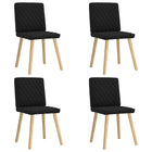 Chaises à manger lot de 4 noir tissu