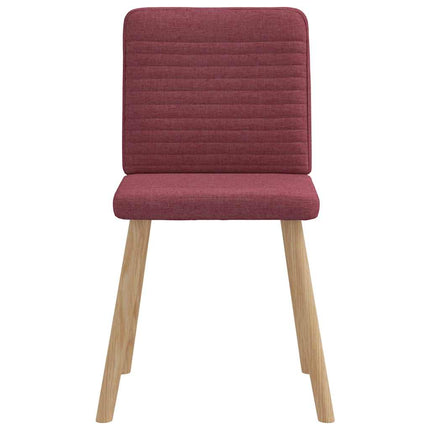 Chaises à manger lot de 4 rouge bordeaux tissu
