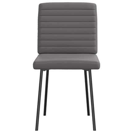 Chaises à manger lot de 4 gris similicuir