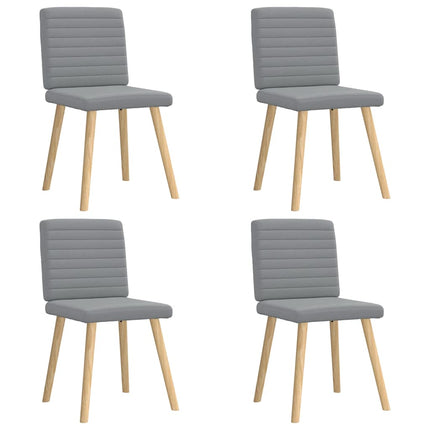 Chaises à manger lot de 4 gris clair tissu