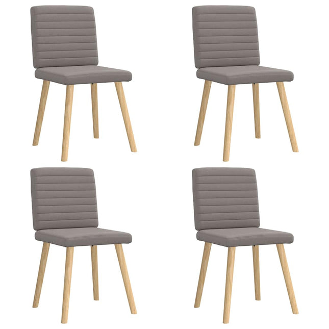 Chaises à manger lot de 4 taupe tissu