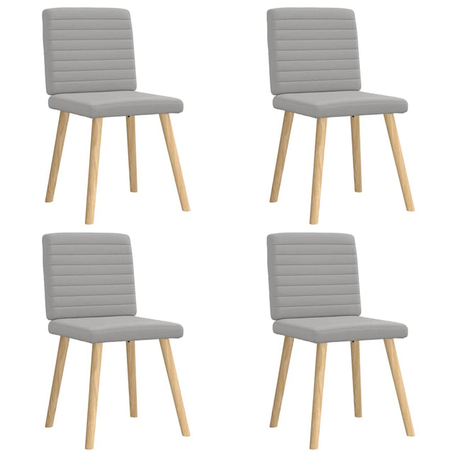 Chaises à manger lot de 4 gris nuage tissu