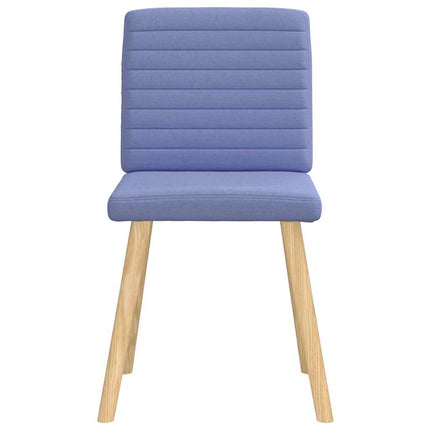 Chaises à manger lot de 4 bleu jean tissu