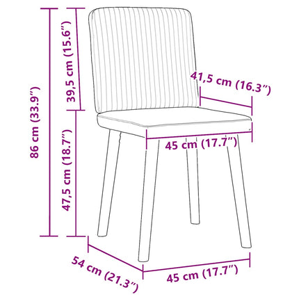 Chaises à manger lot de 4 bleu jean tissu
