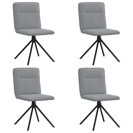 Chaises à manger lot de 4 gris clair tissu