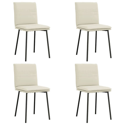 Chaises à manger lot de 4 Crème Velours