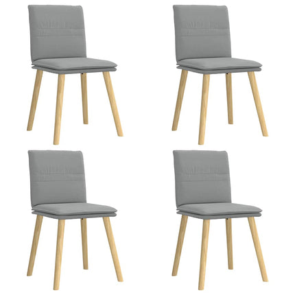 Chaises à manger lot de 4 gris clair tissu