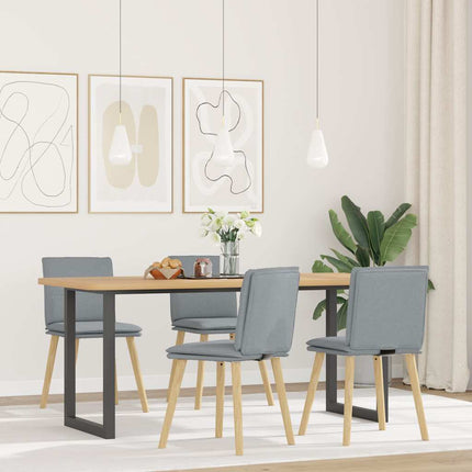 Chaises à manger lot de 4 gris clair tissu