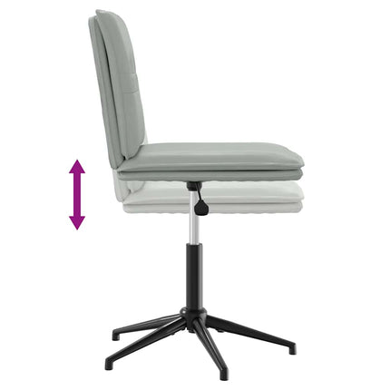 Chaises à manger lot de 2 Gris clair Velours