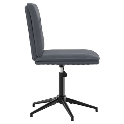 Chaises à manger lot de 2 Gris foncé Velours