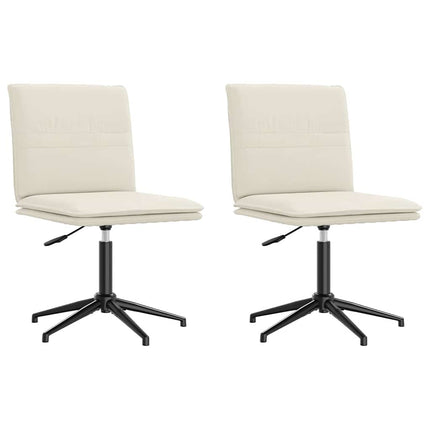 Chaises à manger lot de 2 Crème Velours