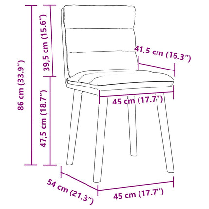 Chaises à manger lot de 4 gris foncé tissu