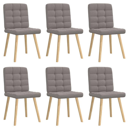 Chaises à manger lot de 6 taupe tissu