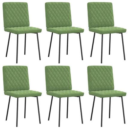 Chaises à manger lot de 6 vert clair velours
