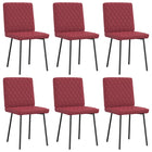 Chaises à manger lot de 6 rouge bordeaux similicuir