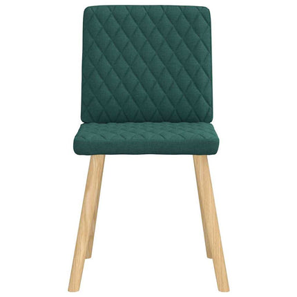 Chaises à manger lot de 6 vert foncé tissu