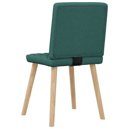 Chaises à manger lot de 6 vert foncé tissu