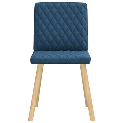 Chaises à manger lot de 6 bleu tissu