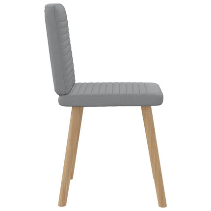 Chaises à manger lot de 6 gris clair tissu