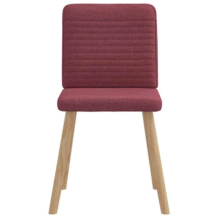 Chaises à manger lot de 6 rouge bordeaux tissu