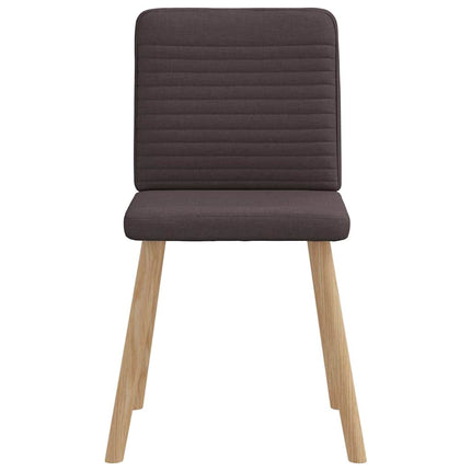 Chaises à manger lot de 6 marron foncé tissu
