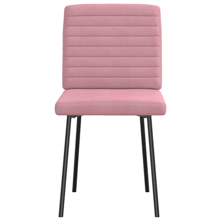 Chaises à manger lot de 6 rose velours
