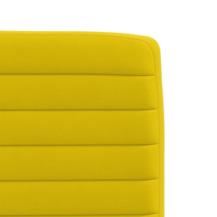 Chaises à manger lot de 6 jaune velours