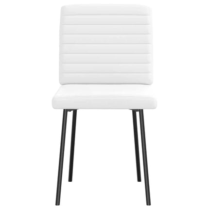 Chaises à manger lot de 6 blanc similicuir