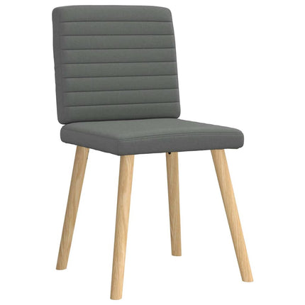 Chaises à manger lot de 6 gris foncé tissu