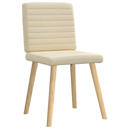 Chaises à manger lot de 6 crème tissu