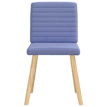 Chaises à manger lot de 6 bleu jean tissu