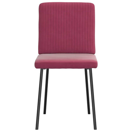 Chaises à manger lot de 6 rouge bordeaux velours