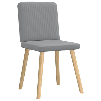 Chaises à manger lot de 6 gris clair tissu