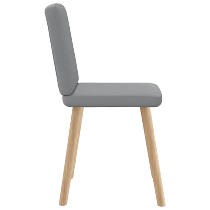 Chaises à manger lot de 6 gris clair tissu