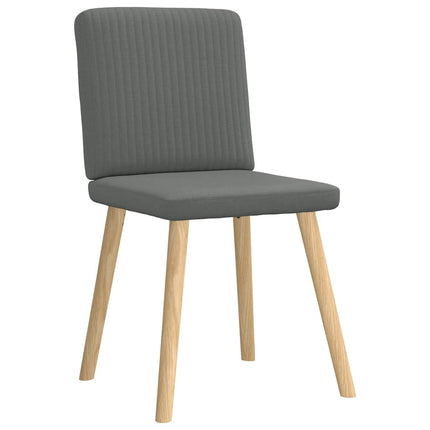 Chaises à manger lot de 6 gris foncé tissu