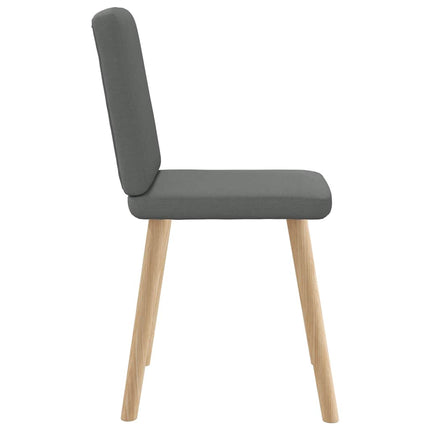Chaises à manger lot de 6 gris foncé tissu