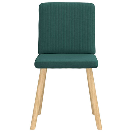 Chaises à manger lot de 6 vert foncé tissu